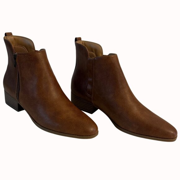 Wonderly Missy Brown Ankle Boots Womens Size 9M Side Zip Fall Fashion - Picture 2 of 14